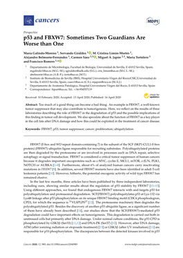 P53 and FBXW7: Sometimes Two Guardians Are Worse Than One