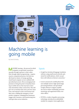 Machine Learning Is Going Mobile