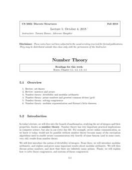 Number Theory