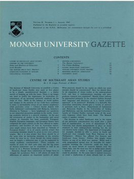 Universities Ami Notice Was Taken in Particular of the Area Studies Department Operating at Both Undergraduate Territorial Claims of Our Parkville Neighbour