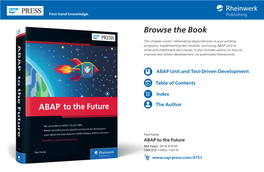 ABAP to the Future 864 Pages, 2019, $79.95 ISBN 978-1-4932-1761-8