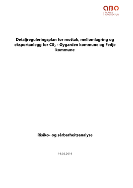 Øygarden Kommune Og Fedje Kommune Risiko- Og Sårbar