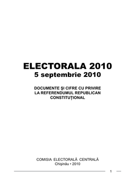 ELECTORALA 2010 5 Septembrie 2010