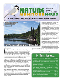 Nature Manitoba News Certainly an Important and Worthwhile Objective but It Has No Impact on Climate Change