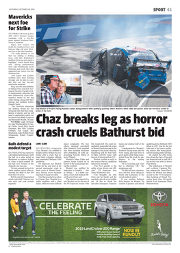 Chaz Breaks Leg As Horror Crash Cruels Bathurst