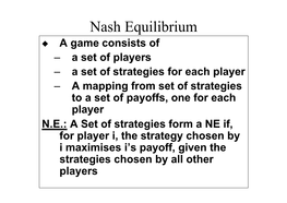 Nash Equilibrium