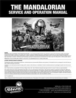 THE MANDALORIAN PRO MANUAL 500-55S5-01 © & ™ Lucasfilm Ltd