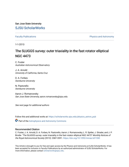 The SLUGGS Survey: Outer Triaxiality in the Fast Rotator Elliptical NGC 4473