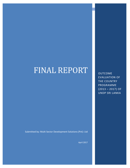 Final Report Outcome