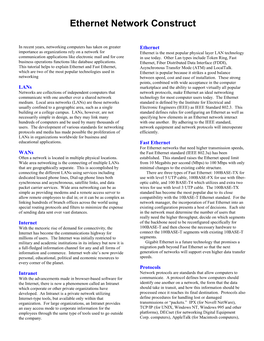 Memex Ethernet Networking Guide