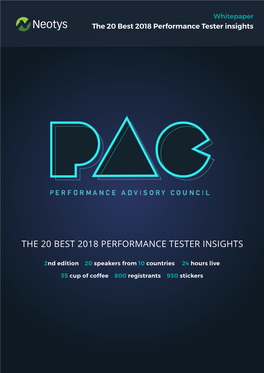 The 20 Best 2018 Performance Tester Insights