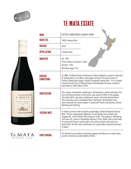 Te Mata Estate