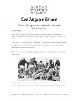 Selma Photographer Captured History on 'Bloody Sunday' by MATT PEARCE