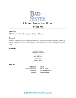 Johnson Production Group Press Kit