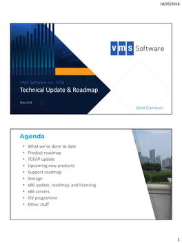 Technical Update & Roadmap