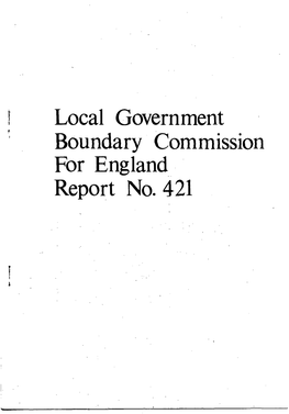 Local Government Boundary Commission for England Report No