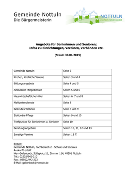 Gemeinde Nottuln Die Bürgermeisterin