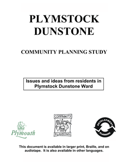 Community Planning Study: Plymstock Dunstone