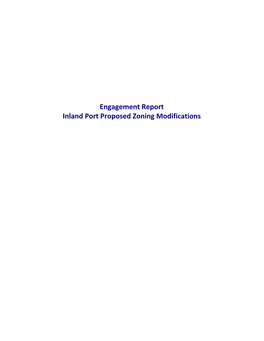 Engagement Report Inland Port Proposed Zoning Modifications Qualtrics Survey Results