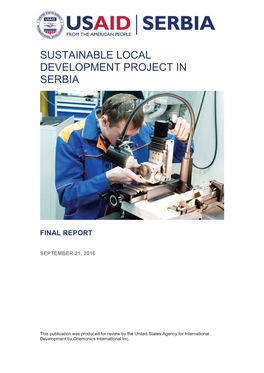 Final Report: Sustainable Local Development in Serbia