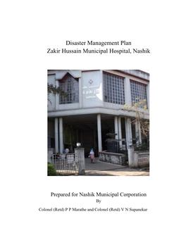 Disaster Management Plan Zakir Hussain Municipal Hospital, Nashik