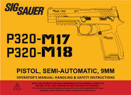 P320-M17/M18 Owner's Manual
