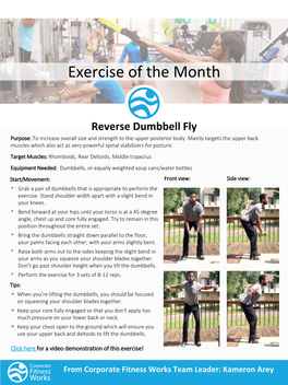 Exercise of the Month: Reverse Dumbbell