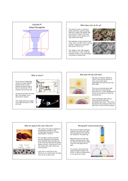 Lecture 4 Colour Perception