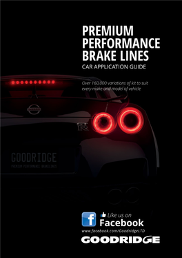 Premium Performance Brake Lines Car Application Guide