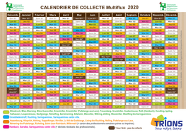 Calendrier Collectes 2020