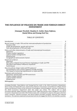 OECD Economic Studies – No. 36, 2003/I