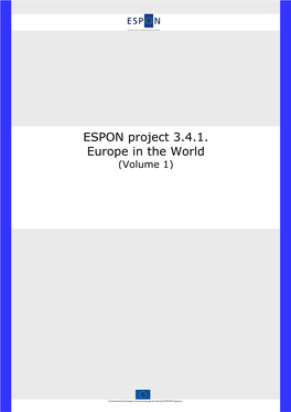 ESPON Project 3.4.1. Europe in the World (Volume 1)