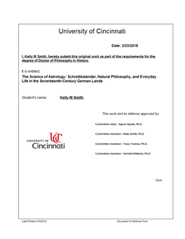 The Science of Astrology: Schreibkalender, Natural Philosophy, and Everyday Life in the Seventeenth-Century German Lands