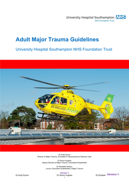 UHS Adult Major Trauma Guidelines 2014