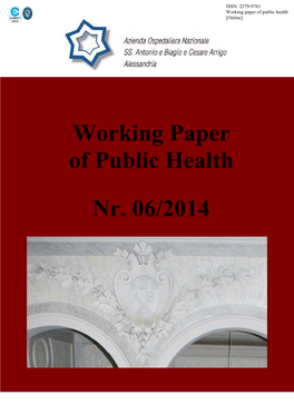 Working Paper of Public Health Nr. 06/2014