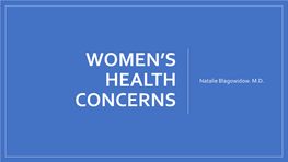 Women's Health Concerns