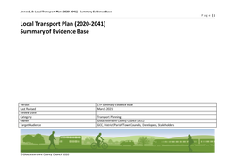LTP Summary Evidence Base