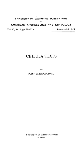 Chilula Texts, 1914