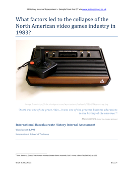 What Factors Led to the Collapse of the North American Video Games Industry in 1983?