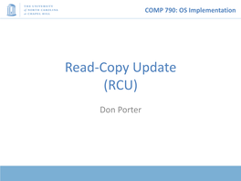 Read-Copy Update (RCU)