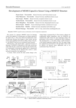 Development of MEMS Capacitive Sensor Using a MOSFET Structure