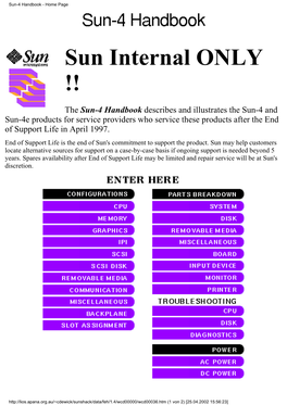 Sun-4 Handbook - Home Page