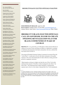 Brooklyn's Black Elected Officials Call on Governor