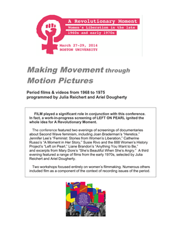 Making Movement Through Motion Pictures