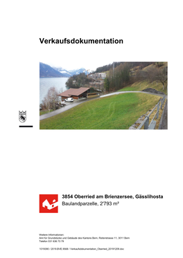 Verkaufsdokumentation 3854 Oberried Am Brienzersee, Gässlihosta