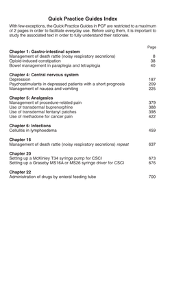 Quick Practice Guides Index with Few Exceptions, the Quick Practice Guides in PCF Are Restricted to a Maximum of 2 Pages in Order to Facilitate Everyday Use