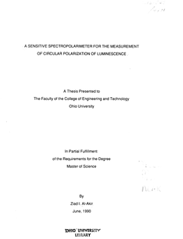 A Sensitive Spectropolarimeter for the Measurement