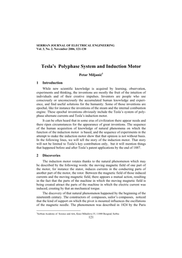 Tesla's Polyphase System and Induction Motor
