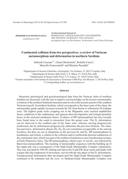 A Review of Variscan Metamorphism and Deformation in Northern Sardinia