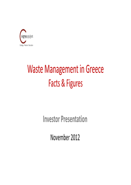 Waste Management in Greece Facts & Figures